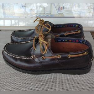 Timberland "Earthkeepers" Dark Brown Leather 2-Eye Boat/Casual Shoes. Size 9.5W